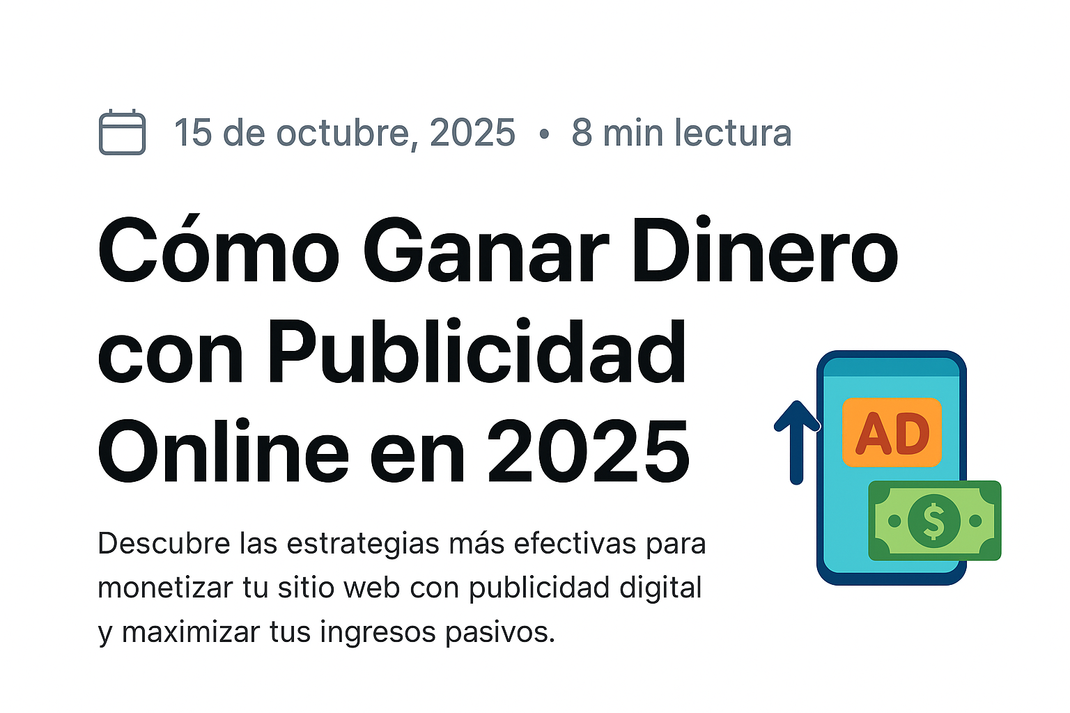 Cómo Ganar Dinero con Publicidad Online  
